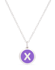 MINI INITIAL 'x' CHARM sterling silver with rhodium plate