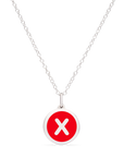 MINI INITIAL 'x' CHARM sterling silver with rhodium plate