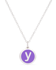 MINI INITIAL 'y' CHARM sterling silver with rhodium plate