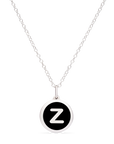 MINI INITIAL 'z' CHARM sterling silver with rhodium plate