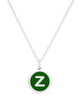 MINI INITIAL 'z' CHARM sterling silver with rhodium plate