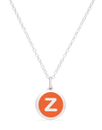 MINI INITIAL 'z' CHARM sterling silver with rhodium plate