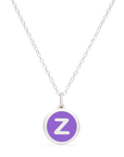 MINI INITIAL 'z' CHARM sterling silver with rhodium plate