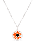 MINI BLACK EYED SUSAN CHARM sterling silver with rhodium plate