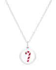 MINI CANDY CANE CHARM sterling silver with rhodium plate