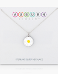 MINI DAISY CHARM sterling silver with rhodium plate