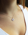 MINI HORSESHOE CHARM sterling silver with rhodium plate