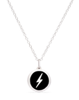 MINI LIGHTNING BOLT CHARM sterling silver with rhodium plate