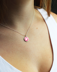 MINI HEART CHARM sterling silver with rhodium plate