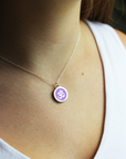 ORIGINAL OM CHARM in sterling silver with rhodium plate