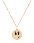 MINI SMIRKY FACE CHARM 14k gold vermeil