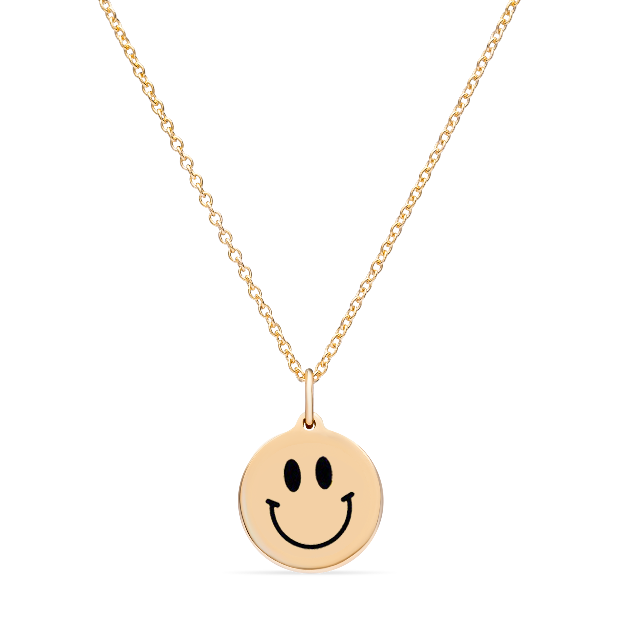 MINI SMILEY FACE CHARM 14k vermeil or sterling silver Auburn Jewelry