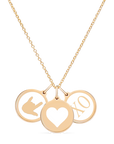 I LOVE YOU NECKLACE 14k gold vermeil