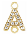 NEW! Solid 14k Gold + Diamond Letters