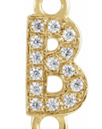 NEW! Solid 14k Gold + Diamond Letters