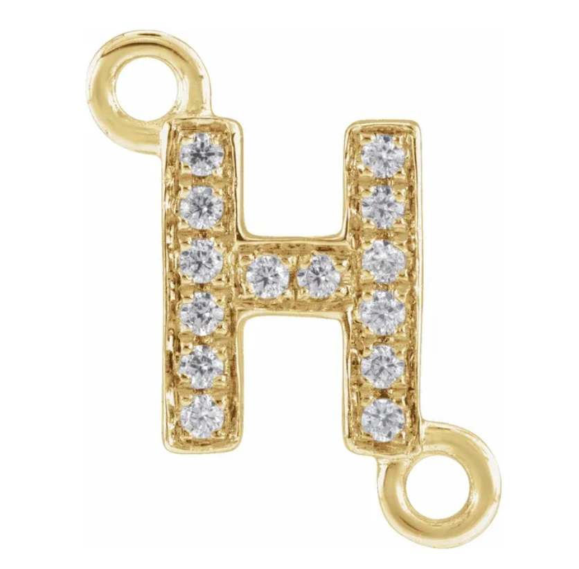 NEW! Solid 14k Gold + Diamond Letters