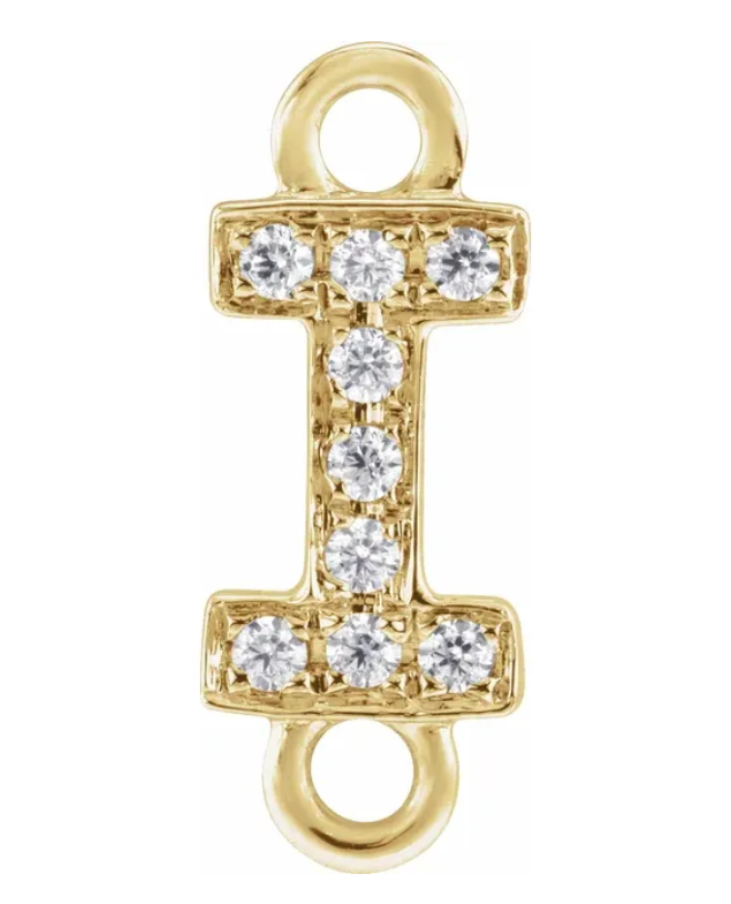 NEW! Solid 14k Gold + Diamond Letters