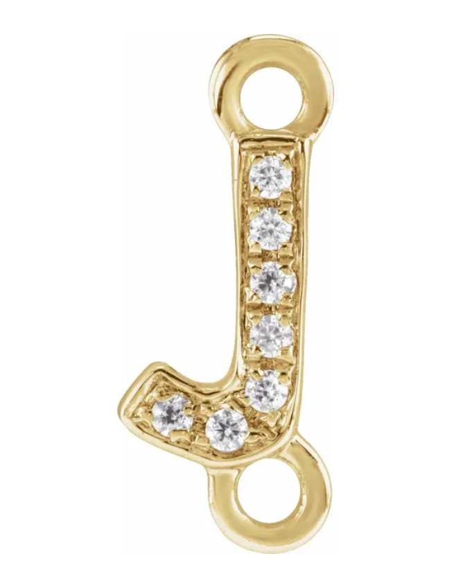 NEW! Solid 14k Gold + Diamond Letters