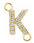 NEW! Solid 14k Gold + Diamond Letters