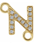 NEW! Solid 14k Gold + Diamond Letters