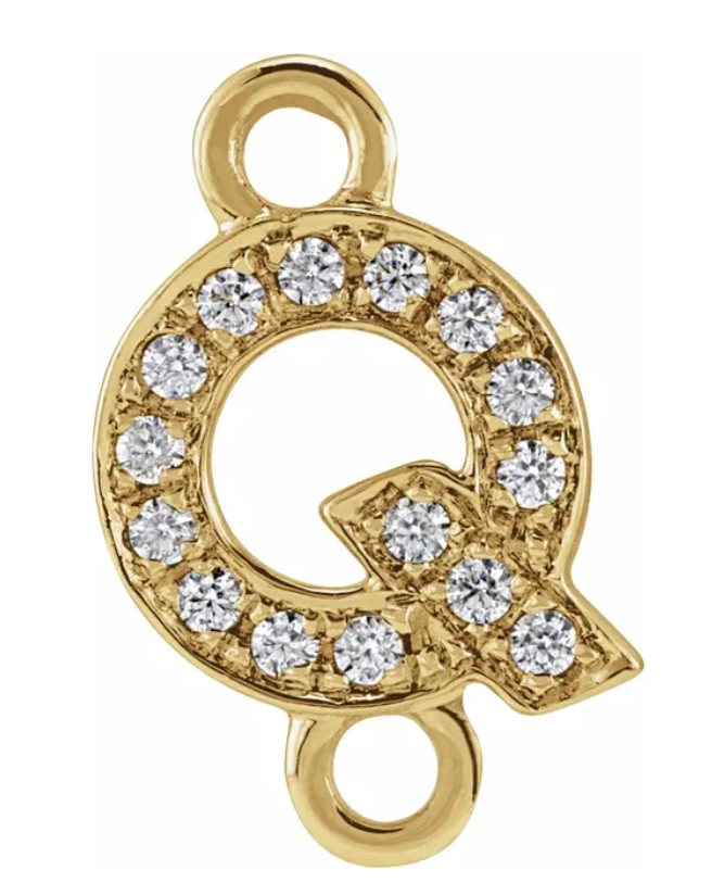 NEW! Solid 14k Gold + Diamond Letters