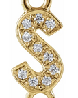 NEW! Solid 14k Gold + Diamond Letters