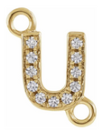 NEW! Solid 14k Gold + Diamond Letters