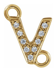 NEW! Solid 14k Gold + Diamond Letters