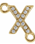 NEW! Solid 14k Gold + Diamond Letters