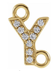 NEW! Solid 14k Gold + Diamond Letters