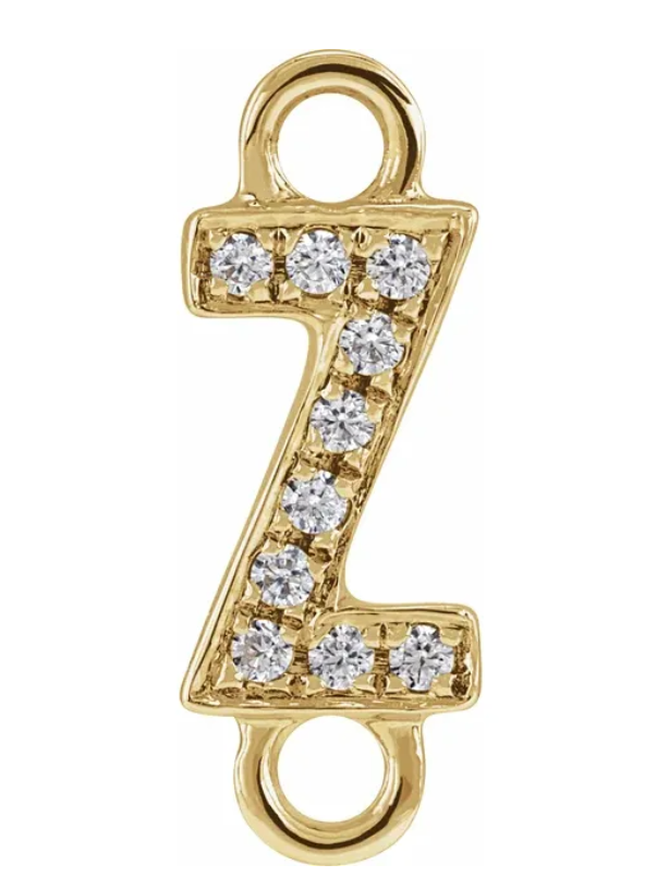 NEW! Solid 14k Gold + Diamond Letters