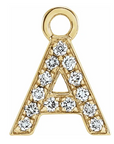 NEW! Solid 14k Gold + Diamond Letters Dangles
