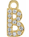 NEW! Solid 14k Gold + Diamond Letters Dangles
