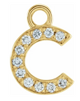 NEW! Solid 14k Gold + Diamond Letters Dangles
