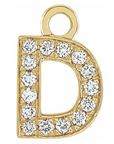 NEW! Solid 14k Gold + Diamond Letters Dangles