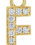 NEW! Solid 14k Gold + Diamond Letters Dangles