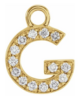 NEW! Solid 14k Gold + Diamond Letters Dangles