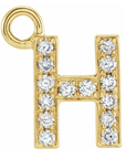 NEW! Solid 14k Gold + Diamond Letters Dangles