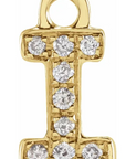 NEW! Solid 14k Gold + Diamond Letters Dangles