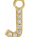 NEW! Solid 14k Gold + Diamond Letters Dangles