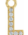 NEW! Solid 14k Gold + Diamond Letters Dangles