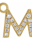NEW! Solid 14k Gold + Diamond Letters Dangles