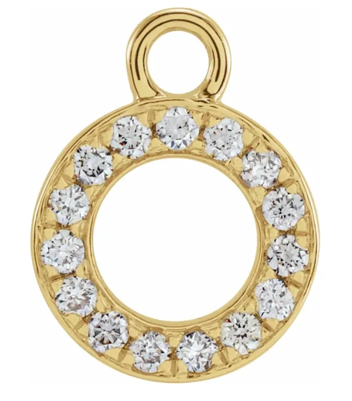 NEW! Solid 14k Gold + Diamond Letters Dangles