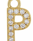 NEW! Solid 14k Gold + Diamond Letters Dangles