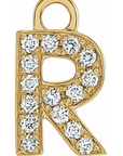 NEW! Solid 14k Gold + Diamond Letters Dangles