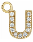 NEW! Solid 14k Gold + Diamond Letters Dangles
