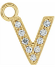 NEW! Solid 14k Gold + Diamond Letters Dangles