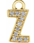 NEW! Solid 14k Gold + Diamond Letters Dangles