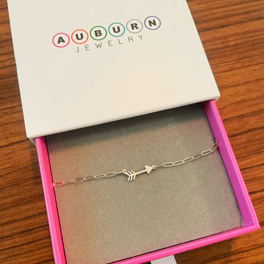 HANDMADE ARROW PAPERCLIP NECKLACE in sterling silver