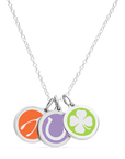 LUCKY CHARM NECKLACE sterling silver with rhodium plate